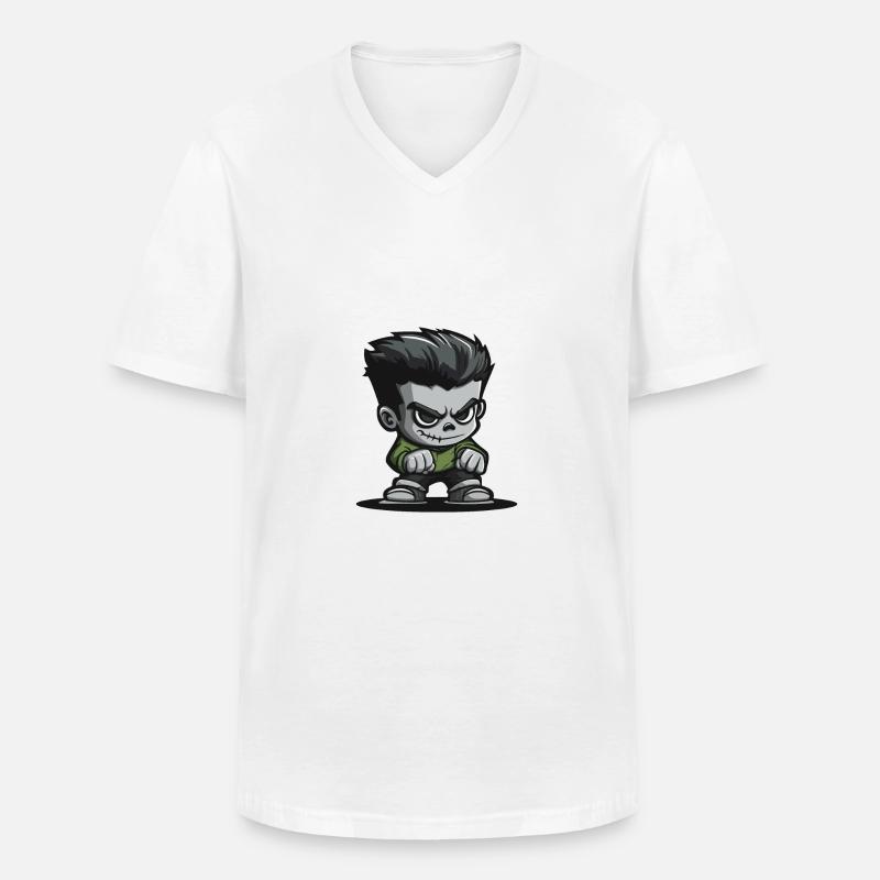 Zombie Halloween Comic - Männer-T-Shirt mit V-Ausschnitt - Weiß