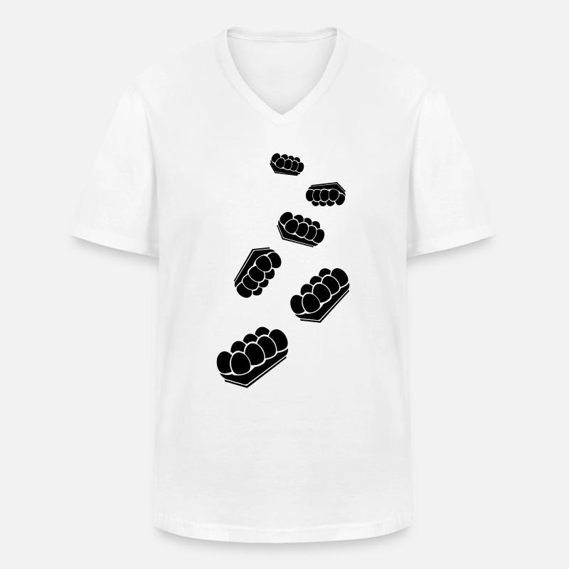 Eier symbol - Männer-T-Shirt mit V-Ausschnitt - Weiß