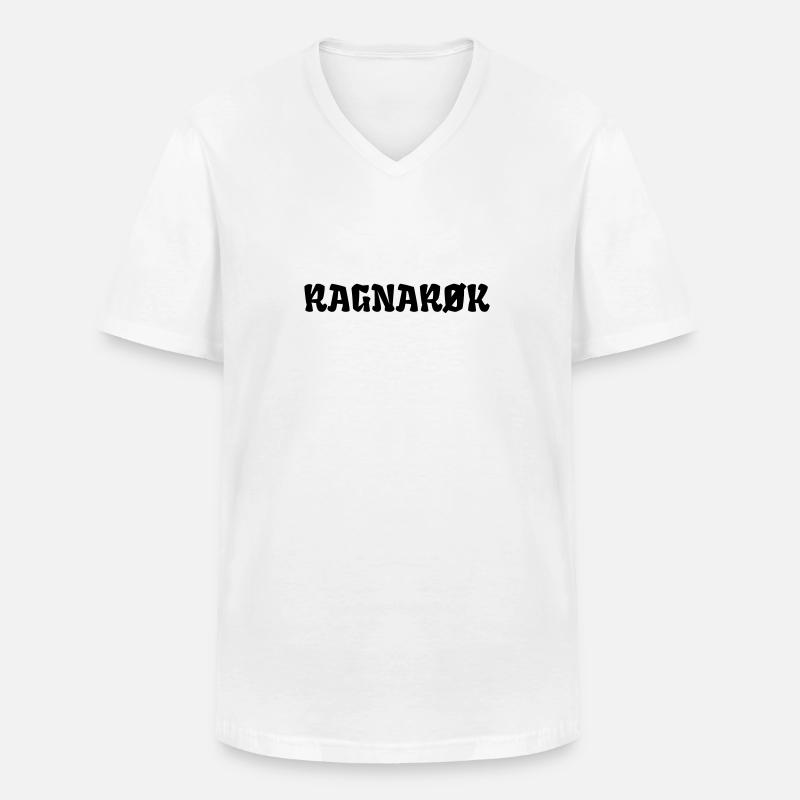 Ragnarök Ragnarøk - Männer-T-Shirt mit V-Ausschnitt - Weiß