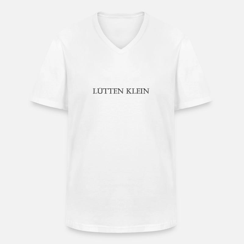 Lütten Klein - Männer-T-Shirt mit V-Ausschnitt - Weiß