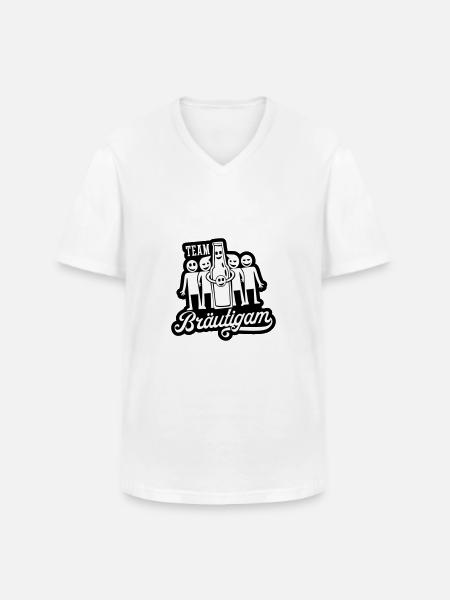 Wedding Groom Party - Men's V-Neck T-Shirt - white