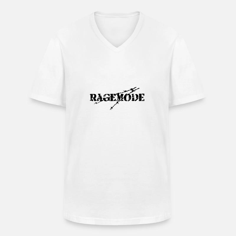 ragemode - Männer-T-Shirt mit V-Ausschnitt - Weiß