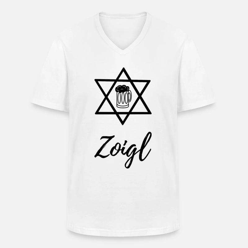 Zoigl Bier - Männer-T-Shirt mit V-Ausschnitt - Weiß