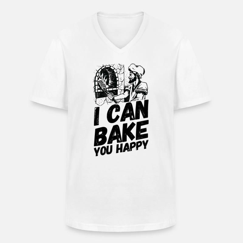 Bäcker Bäckerei Backwaren Backen - Männer-T-Shirt mit V-Ausschnitt - Weiß