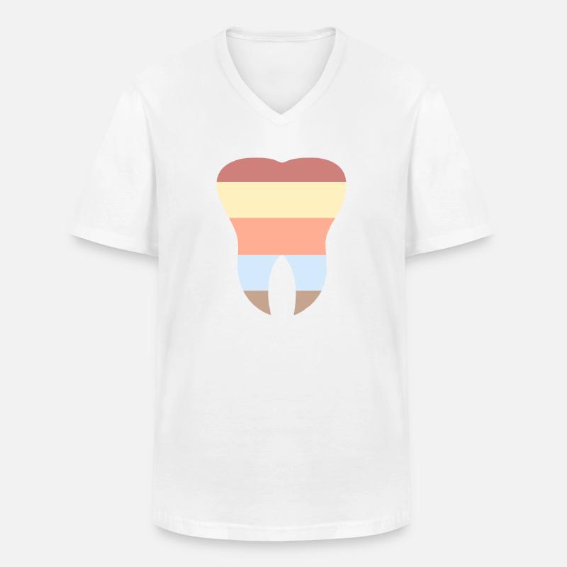 Der Zahn - Männer-T-Shirt mit V-Ausschnitt - Weiß