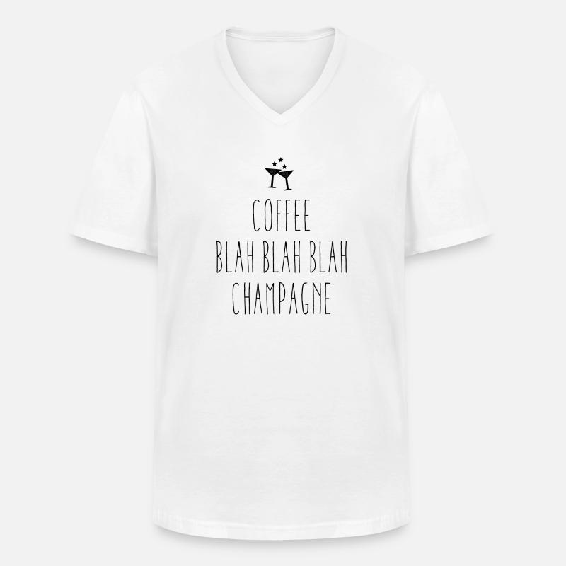 coffee blah blah blah - Männer-T-Shirt mit V-Ausschnitt - Weiß
