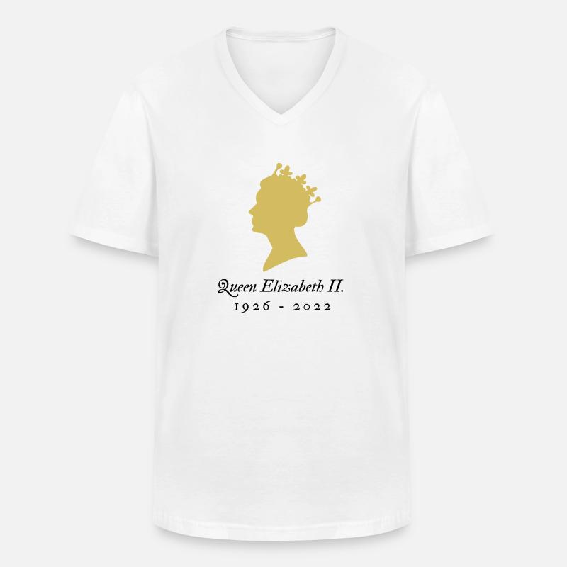 RIP Queen 1926 - 2022 - Männer-T-Shirt mit V-Ausschnitt - Weiß