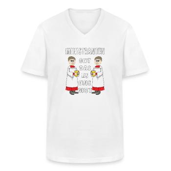 MINISTRANTEN GUT DAS ES UNS GIBT - Männer-T-Shirt mit V-Ausschnitt - Weiß - Vorne - AI Model Male 185 light (185cm)