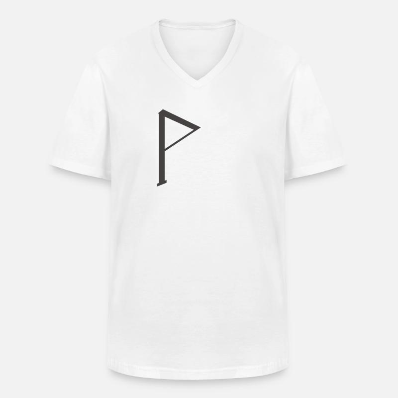 Wikinger Runen Wunjo - Männer-T-Shirt mit V-Ausschnitt - Weiß