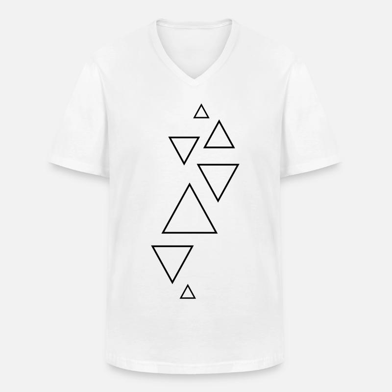 forms hipster triangles - Men's V-Neck T-Shirt - white