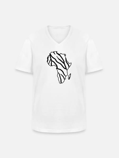 Afrika Afrika Kort afrikanske kontinent Gave - Klassisk herre T-shirt med V-udskæring - hvid