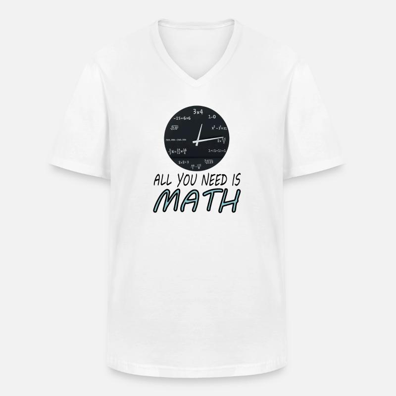 Mathe studieren Mathe-Student Mathstudium Geschenk - Männer-T-Shirt mit V-Ausschnitt - Weiß