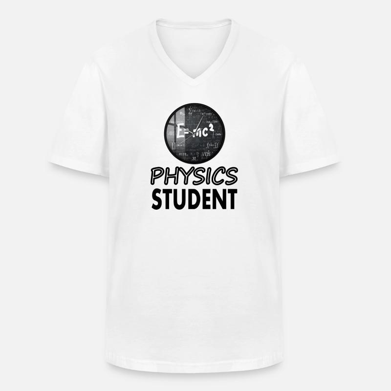 Physik Student Physikstudium Physikstudentin - Männer-T-Shirt mit V-Ausschnitt - Weiß