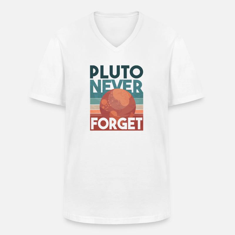 Pluto never Forget - Männer-T-Shirt mit V-Ausschnitt - Weiß