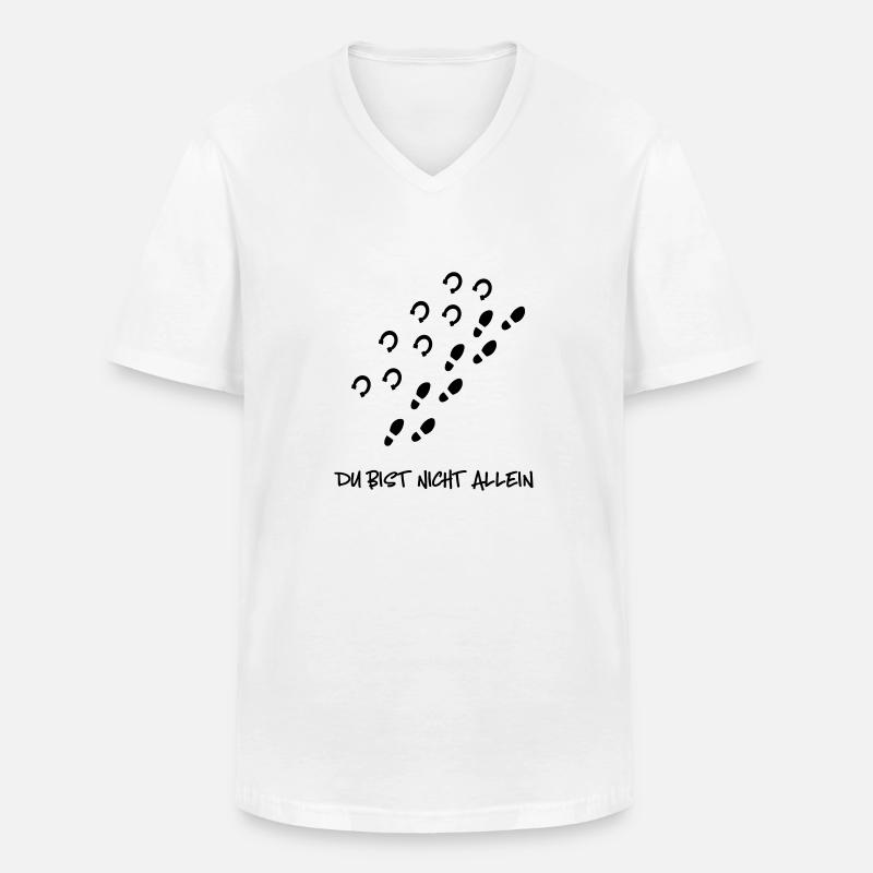 Pferd - Männer-T-Shirt mit V-Ausschnitt - Weiß