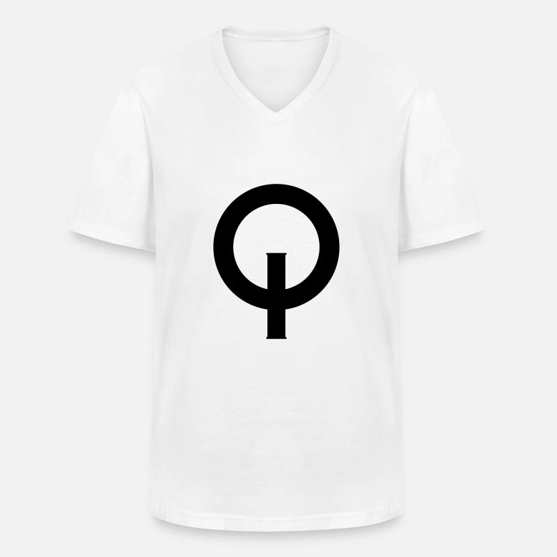 Optimist_Zeichen-svg - Männer-T-Shirt mit V-Ausschnitt - Weiß