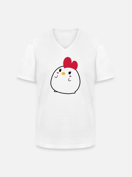 chick - Men's V-Neck T-Shirt - white
