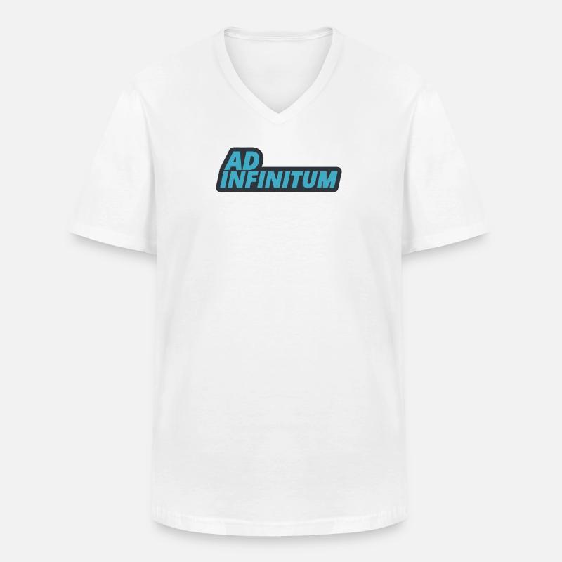 Ad Infinitum - Latino - Infinito - Maglietta da uomo classica con scollo a V - bianco
