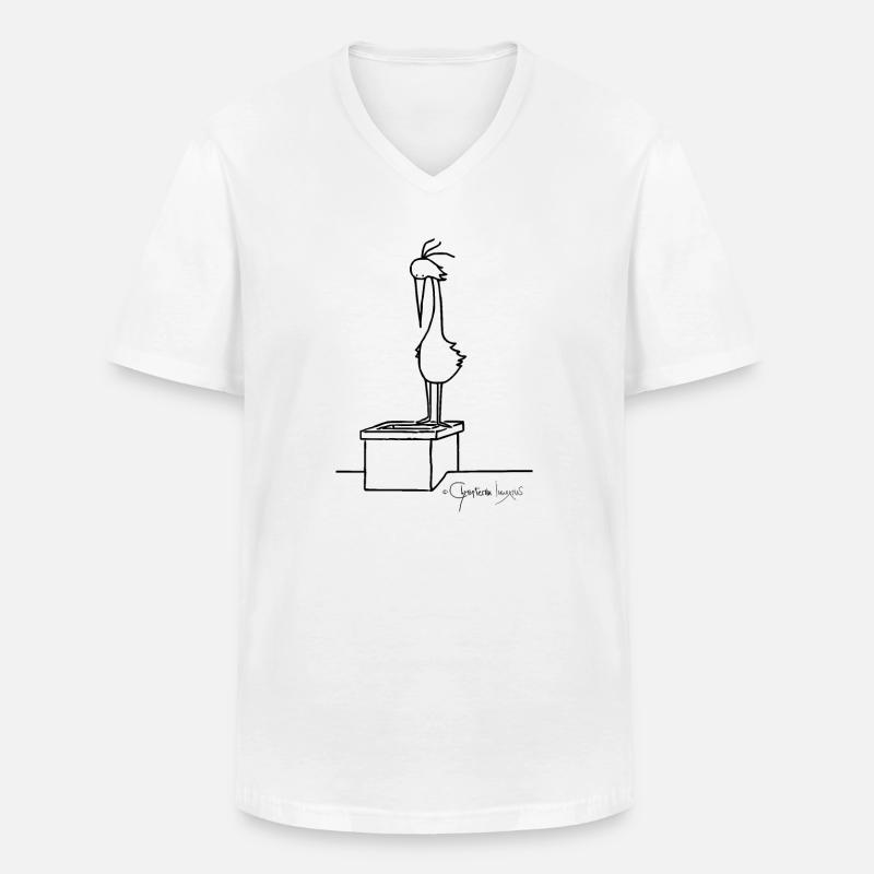 Dachvogel © Chyropterum Innoxius - Männer-T-Shirt mit V-Ausschnitt - Weiß
