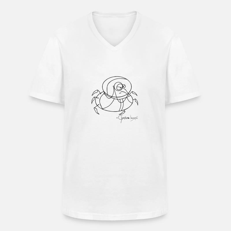 Monokelkäfer - Coleopter Monoculus - Männer-T-Shirt mit V-Ausschnitt - Weiß