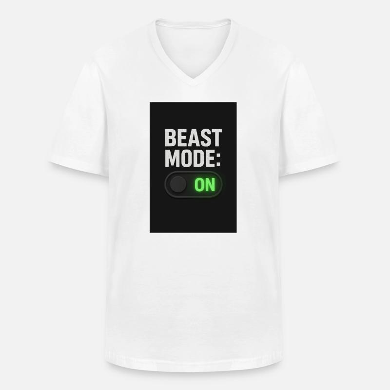 Beast Mod einschalten Schalter Design - Männer-T-Shirt mit V-Ausschnitt - Weiß