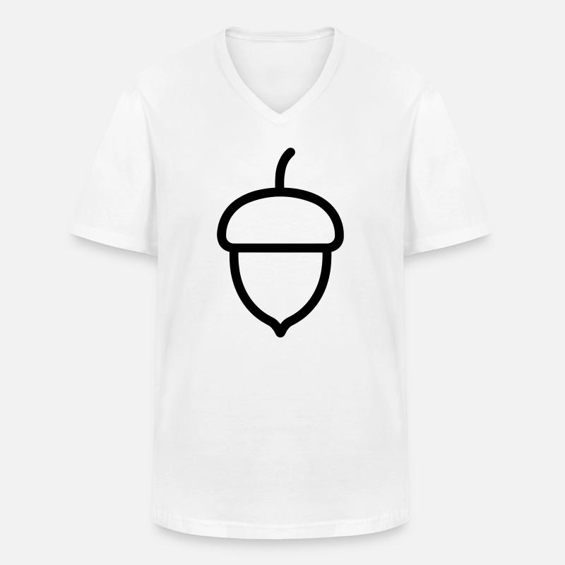 Eiche - Männer-T-Shirt mit V-Ausschnitt - Weiß