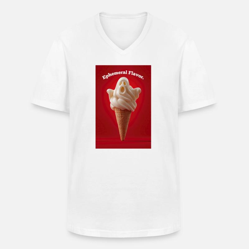 Ephemerer Geschmack Ghost Cone - Männer-T-Shirt mit V-Ausschnitt - Weiß