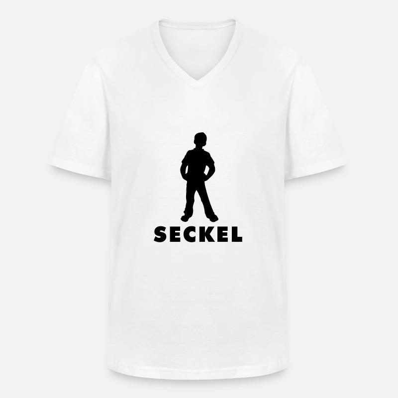 Pforzheimer Seckel - Männer-T-Shirt mit V-Ausschnitt - Weiß