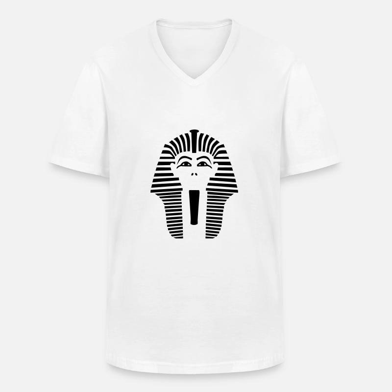 Pharao - Männer-T-Shirt mit V-Ausschnitt - Weiß