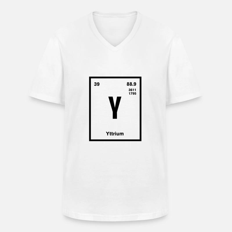 Yttrium Element im Periodensystem - Männer-T-Shirt mit V-Ausschnitt - Weiß