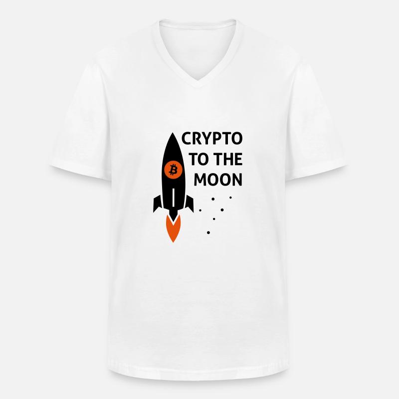 crypto - Männer-T-Shirt mit V-Ausschnitt - Weiß