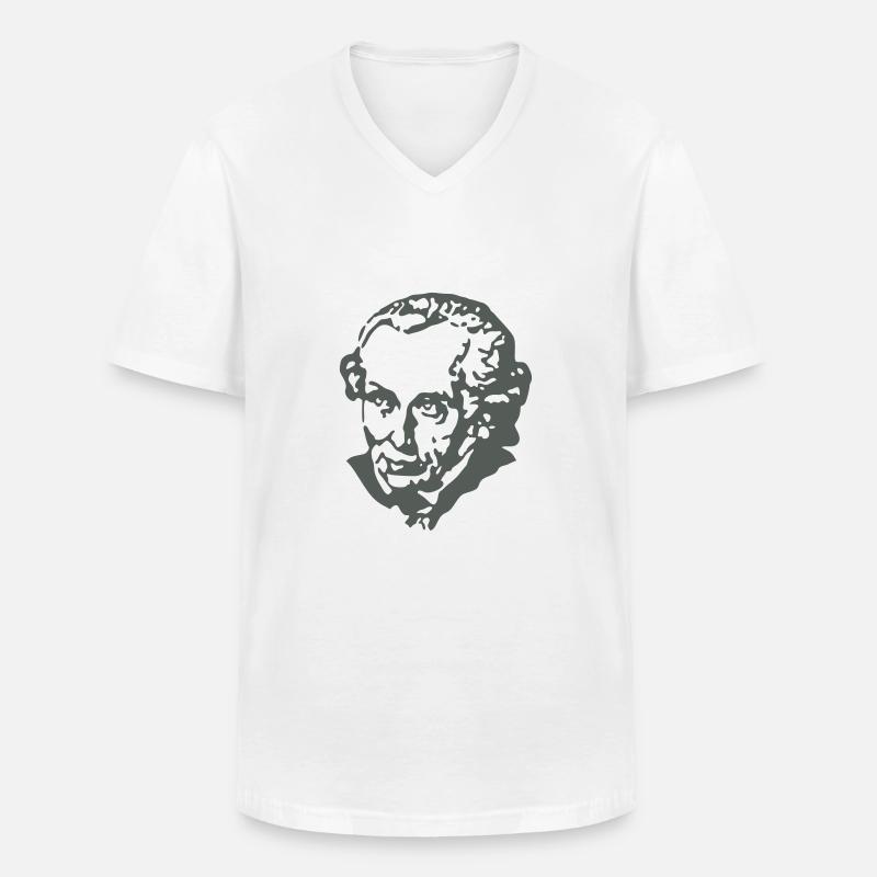 Immanuel Kant - Männer-T-Shirt mit V-Ausschnitt - Weiß