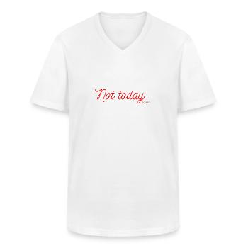 Not Today - Männer-T-Shirt mit V-Ausschnitt - Weiß - Vorne - AI Model Male 185 light (185cm)