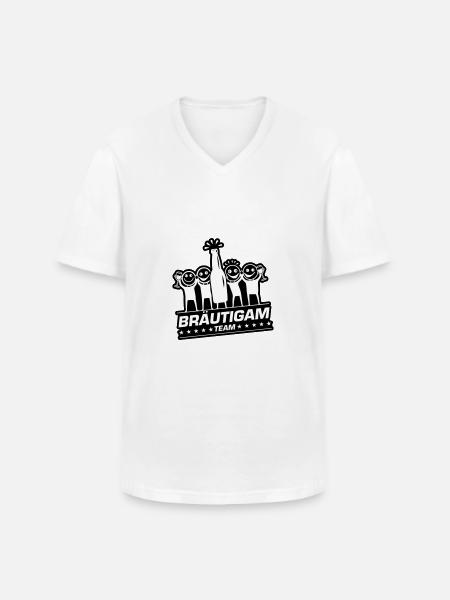 Team Groom Bachelor Wedding - Men's V-Neck T-Shirt - white