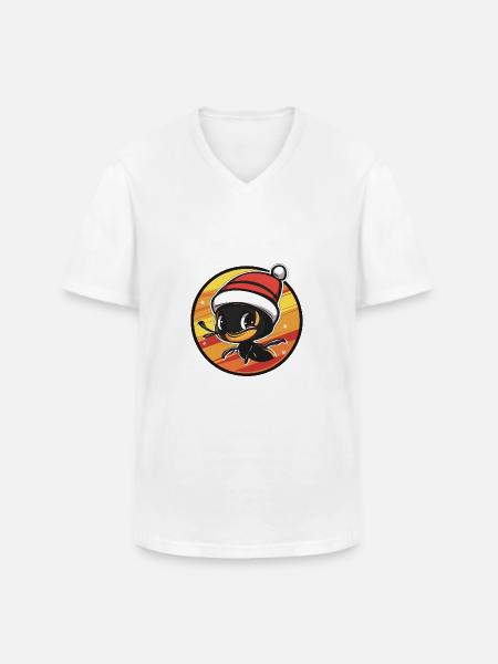 Ant Christmas Christmas - Men's V-Neck T-Shirt - white