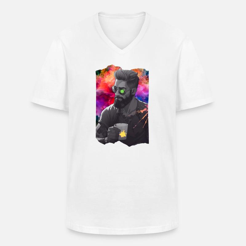 Sepia zwischen den Farben - Männer-T-Shirt mit V-Ausschnitt - Weiß