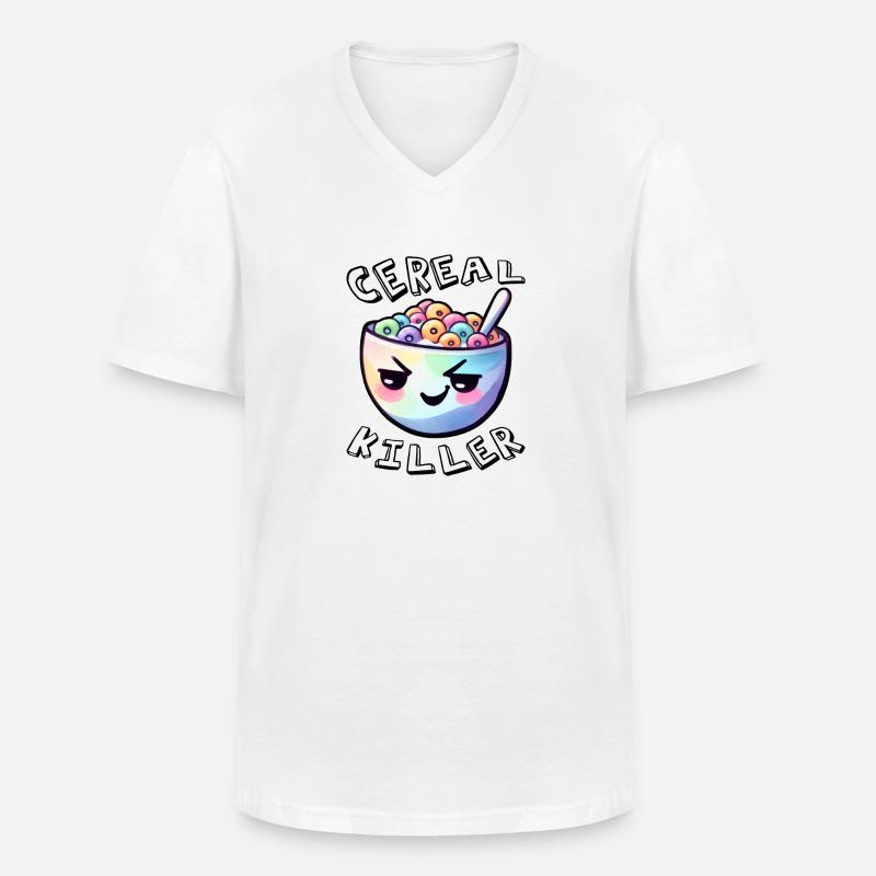 Getreide-Killer - Männer-T-Shirt mit V-Ausschnitt - Weiß