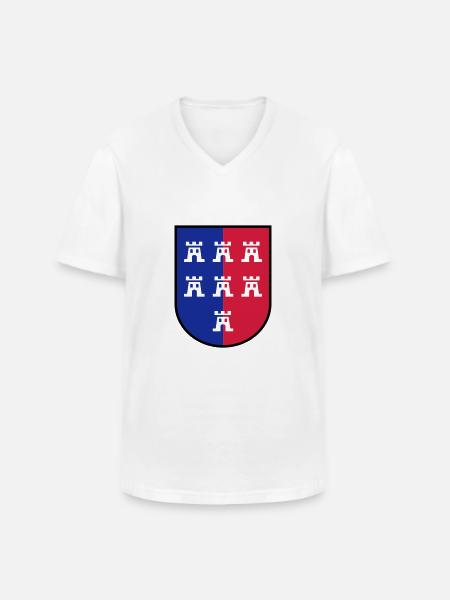 Wappen VG Siebenbürger Sachsen - Männer-T-Shirt mit V-Ausschnitt - Weiß