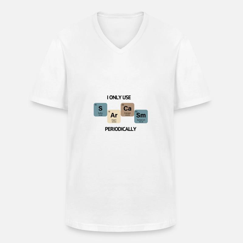 Sarkasmus retro - Männer-T-Shirt mit V-Ausschnitt - Weiß