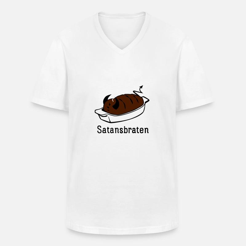 Satansbraten - Männer-T-Shirt mit V-Ausschnitt - Weiß