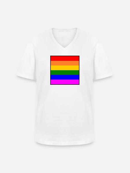 Lgbt - Men's V-Neck T-Shirt - white
