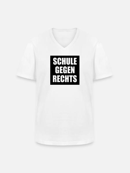 School against the right - Men's V-Neck T-Shirt - white