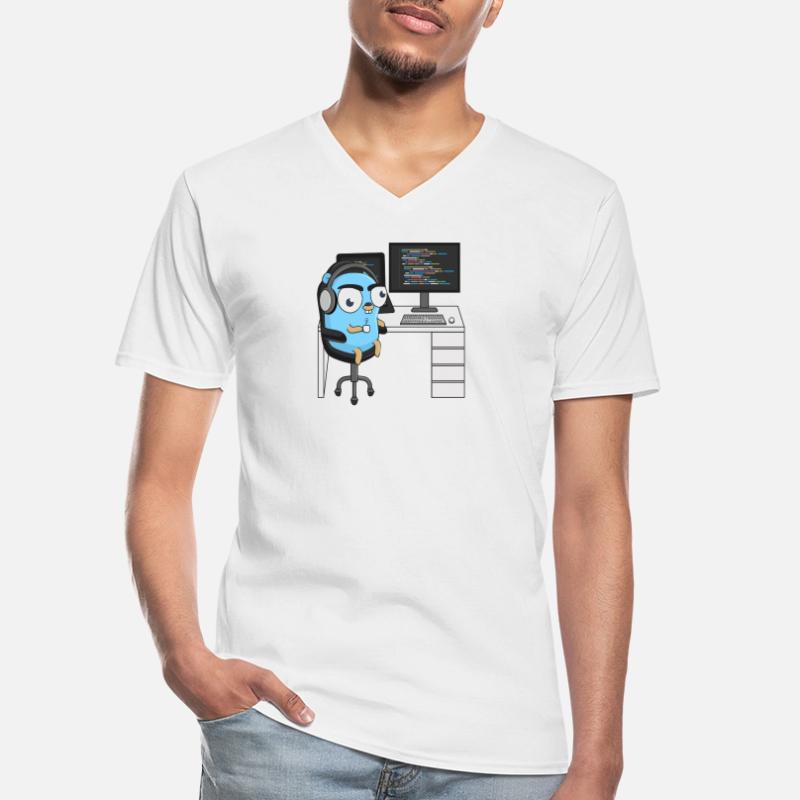 Gopher Coding Men's V-Neck T-Shirt
