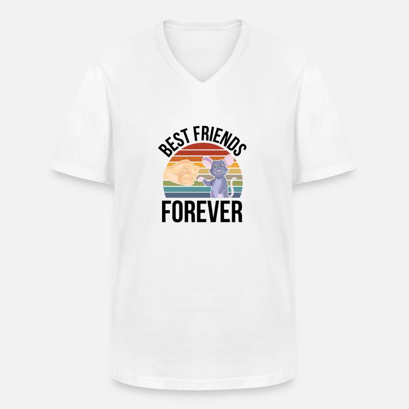 Ratten Sprüche - Männer-T-Shirt mit V-Ausschnitt - Weiß