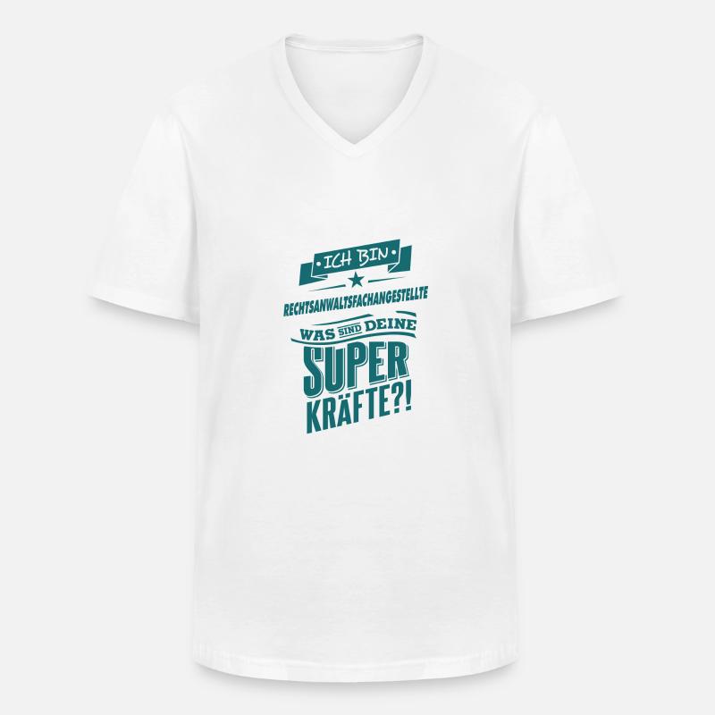 Superpower Rechtsanwaltsfachangestellte - Beruf - Männer-T-Shirt mit V-Ausschnitt - Weiß