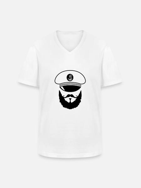 captain_02 - Männer-T-Shirt mit V-Ausschnitt - Weiß