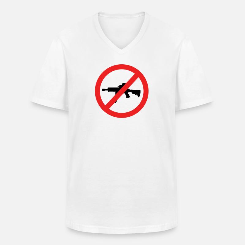 Peace - No War - Peace Movement - Men's V-Neck T-Shirt - white