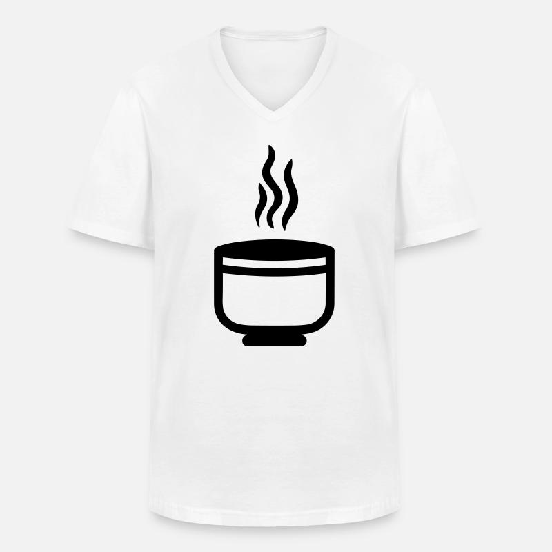 Tasse Kaffee - Männer-T-Shirt mit V-Ausschnitt - Weiß