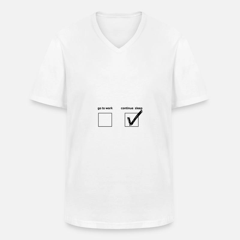 i Love sleeping - Männer-T-Shirt mit V-Ausschnitt - Weiß