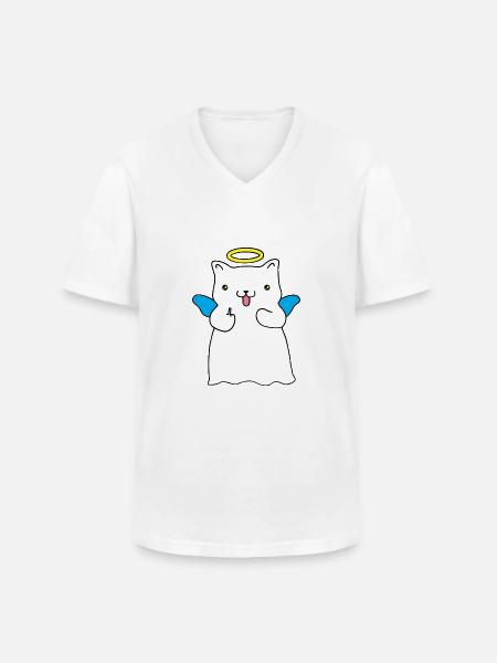 Mischievous angel - Men's V-Neck T-Shirt - white